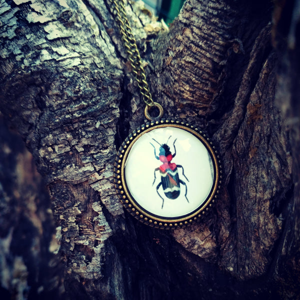 Vörösnyakú szúfarkas, nyaklánc | Ant Beetle, Necklace