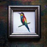 Gyurgyalag, keretezett mininyomat | Bee-eater, Framed Mini Giclée Art Print